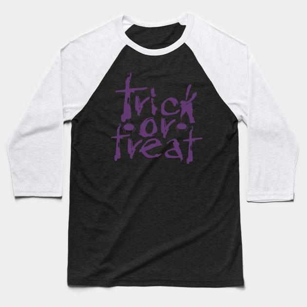 Trick or Treat. Classic Halloween Costume Design. Baseball T-Shirt by That Cheeky Tee